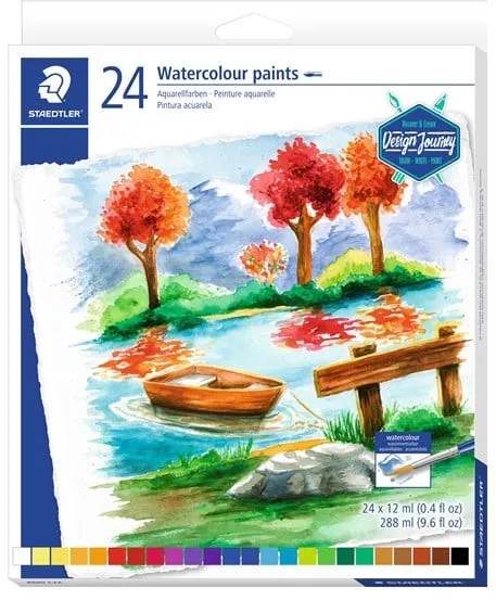 Staedtler Akvarellivärit 24 kpl Ass 12 ml