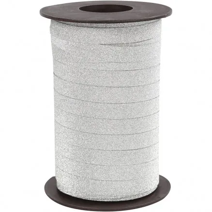 Lahjanauha, hopea, L: 10 mm, glitteri, 100 m/ 1 pkt.