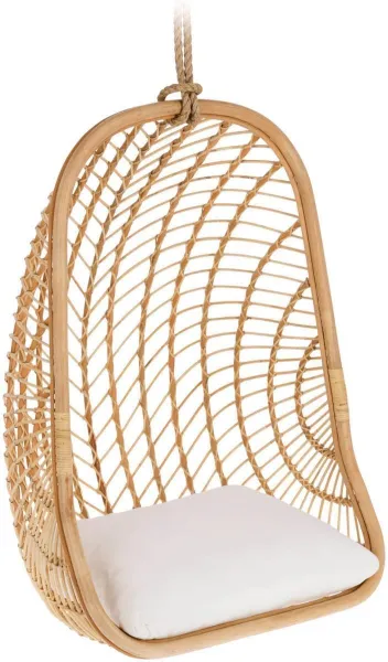 Ekaterina, ulkokäyttöön tarkoitettu riipputuoli, luonnonvalkoinen, H127x85x73 cm